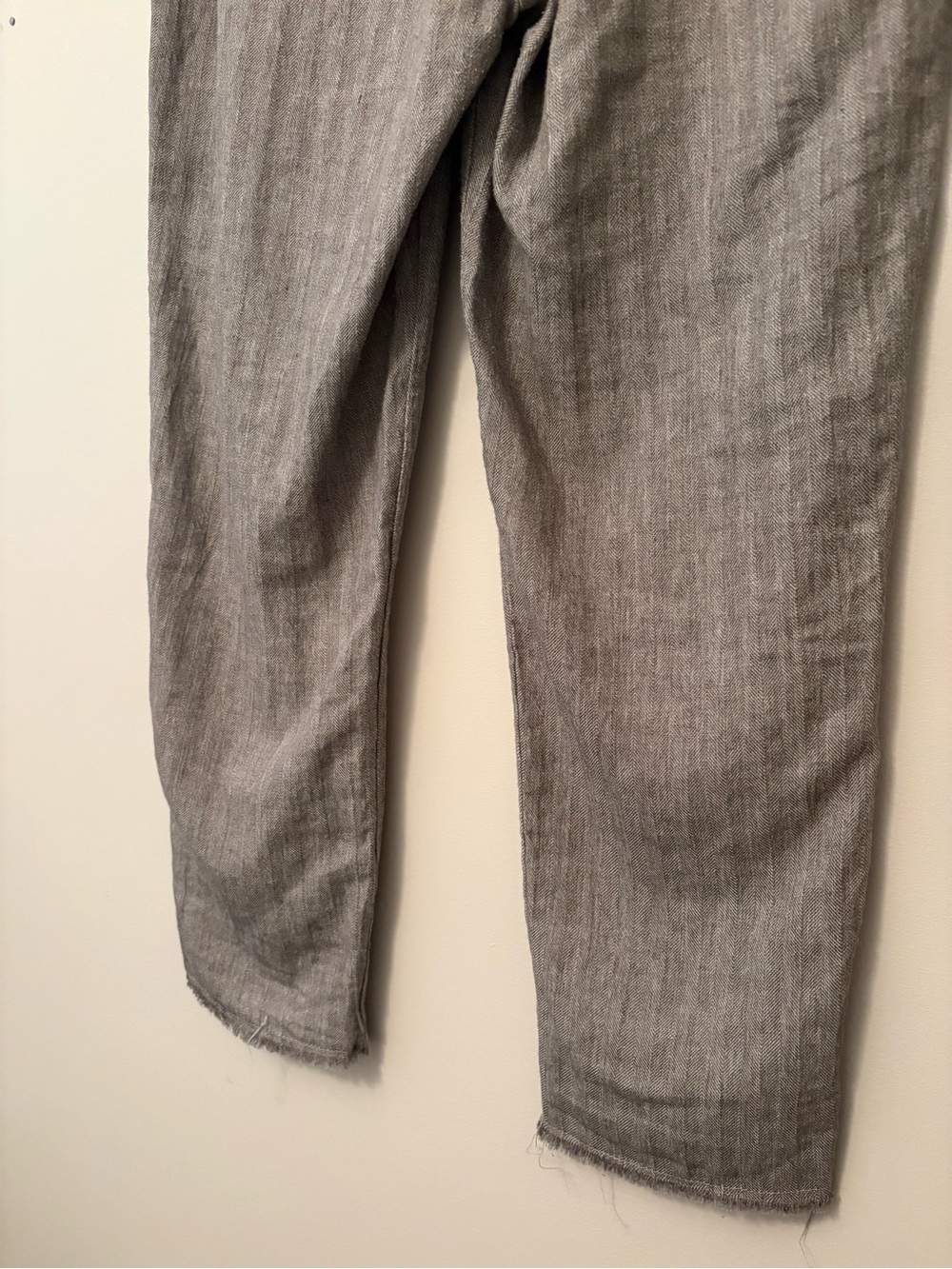 Niña Loca Roma Made in Italy Linen Cotton Herringbone Pleated Pants - Size S - Picture 7 of 10